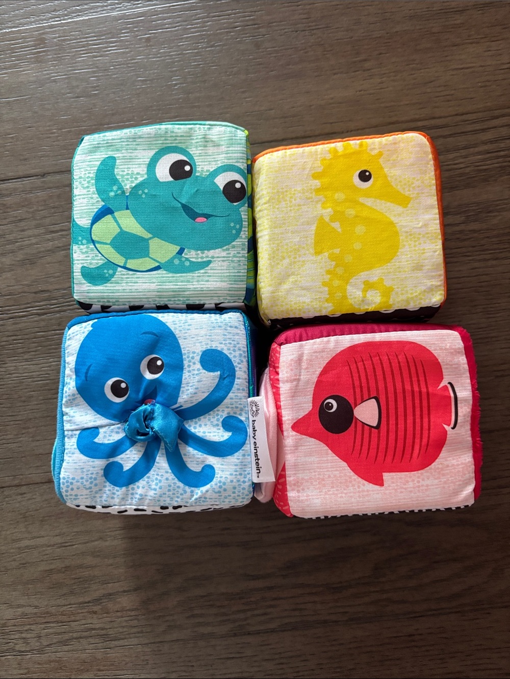 Soft Ocean Animal Sensory Blocks - Turtle, Seahorse, Octopus, Fish - Multicolor